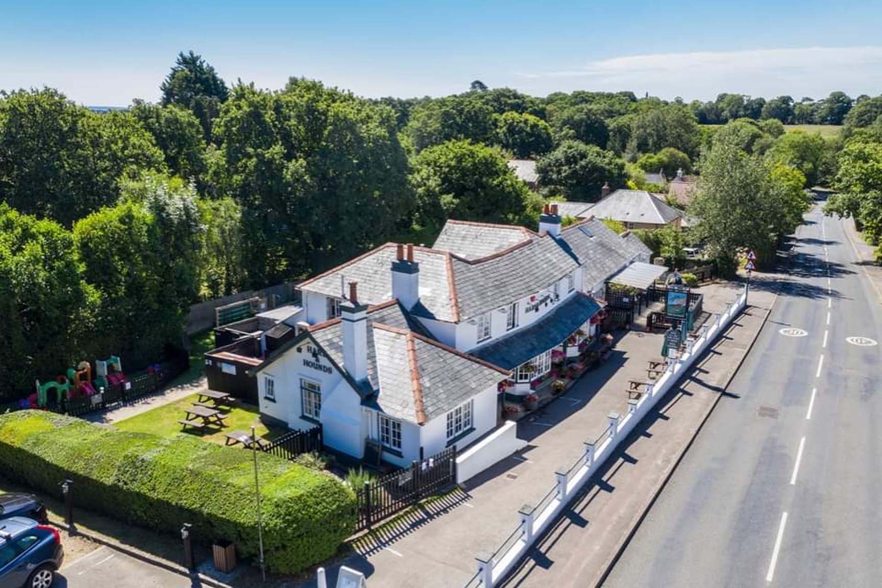 hare and hounds pub ariel shot